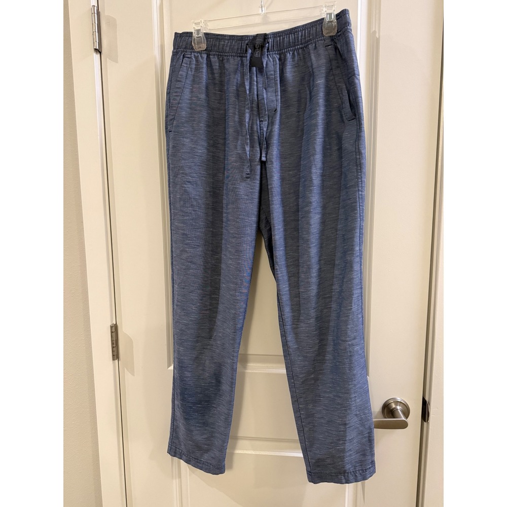 Lululemon Lab Men Blue Space Dye Tapered Jogger Pant Size M Recycled Linen Blend